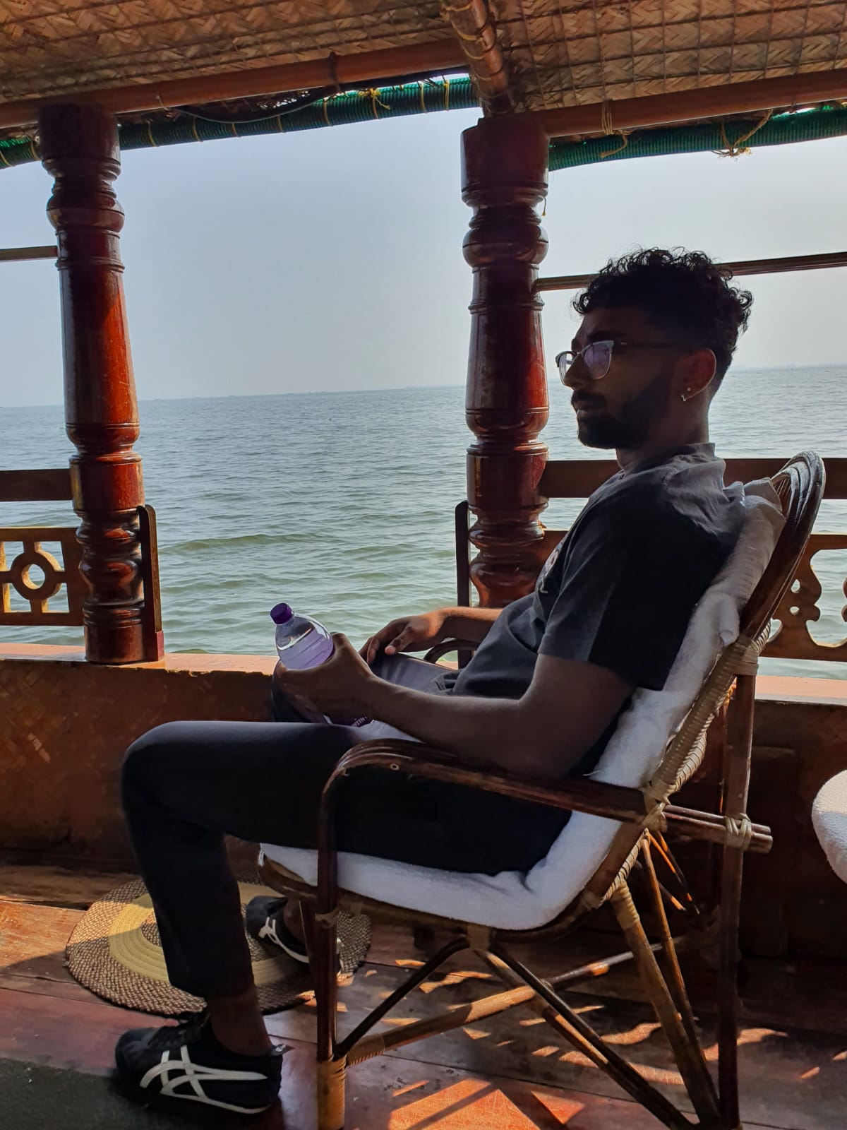 This is an image of me on a boat.